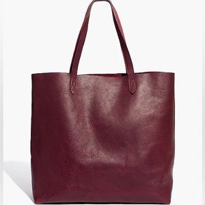 Madewell Large Transport Tote in Dark Cabernet | Wine Red
